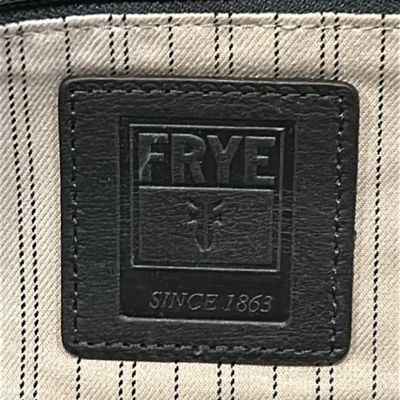NEW Frye Michelle Work Tote Bag Blue Black Leather - Picture 8 of 16